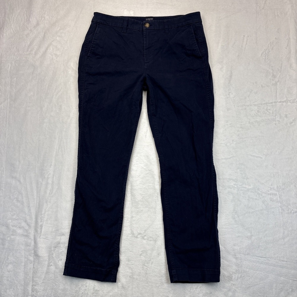 J.Crew Girlfriend Chino Women 6 Navy High-Rise Tapered Ankle
